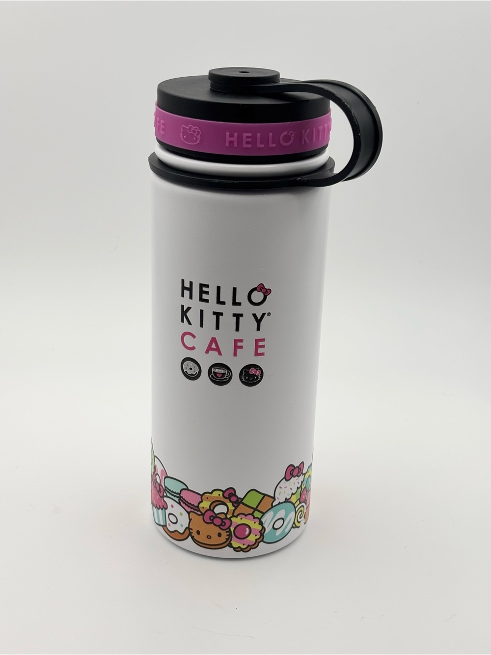 Hello Kitty Cafe Exclusive‎ Metal Stainless Steel 18 Oz Water Bottle